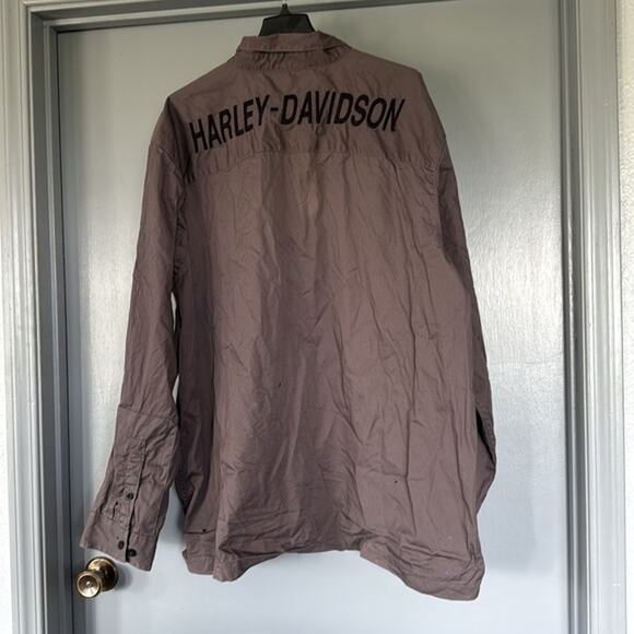 Harley Davidson Genuine Motorclothes Men Long Sleeve Button Shirt Embroidery 3XL - Picture 2 of 9